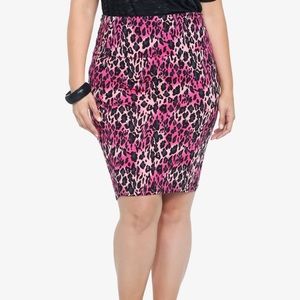 torrid pink leopard skirt plus size 1x women